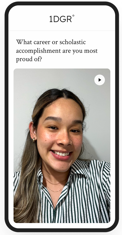 Mobile Phone Showing Candidate Profile Video